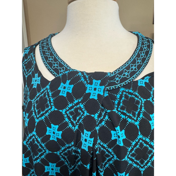 Magnolia Grace Sleveless Dress Size 1X Black Blue - Picture 4 of 7